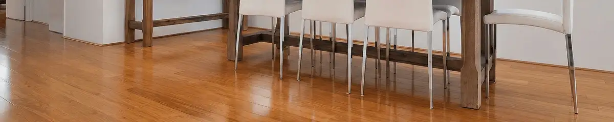 Professionally installed and refinished bamboo flooring in a residential home, showcasing smooth finish and natural wood tones in Boston, MA