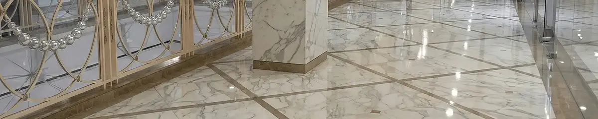 Beautiful marble floor professionally installed in Boston, MA